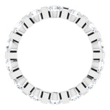 14K White 1 5/8 CTW Natural Diamond Eternity Band Size 7