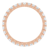 14K Rose 3/4 CTW Natural Diamond Eternity Band Size 7