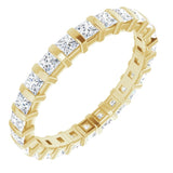 14K Yellow 9/10 CTW Natural Diamond Eternity Band Size 7