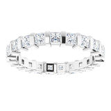 14K White 1 1/5 CTW Natural Diamond Eternity Band Size 7