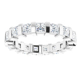 Platinum 1 7/8 CTW Natural Diamond Eternity Band Size 7