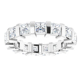 14K White 2 1/2 CTW Natural Diamond Eternity Band Size 7