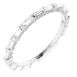Platinum 3/8 CTW Natural Diamond Eternity Band Size 7