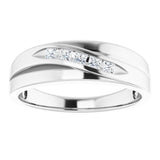 Platinum 1/4 CTW Natural Diamond Band