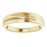 14K Yellow .03 CTW Natural Diamond Band