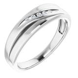 Platinum .07 CTW Natural Diamond Band