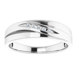 Platinum .07 CTW Natural Diamond Band