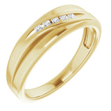 14K Yellow 1/8 CTW Natural Diamond Band