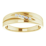 14K Yellow 1/8 CTW Natural Diamond Band