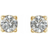 14K Yellow 1 1/2 CTW Natural Diamond Stud Earrings