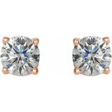 14K Rose 1/2 CTW Natural Diamond Earrings