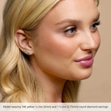 14K Rose Gold 3/4 CTW Natural Diamond Cocktail-Style Earrings