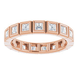 14K Rose 7/8 cTW Natural Diamond Eternity Band Size 5