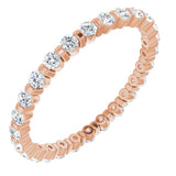 14K Rose Gold 1/2 CTW Natural Diamond Eternity Band Size 5
