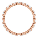 14K Rose Gold 1/2 CTW Natural Diamond Eternity Band Size 5