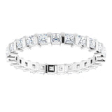 14K White 7/8 CTW Natural Diamond Eternity Band Size 5