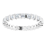 Platinum 1 1/8 CTW Natural Diamond Eternity Band Size 5