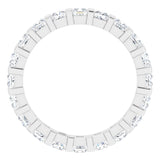 14K White 1 1/2 CTW Natural Diamond Eternity Band Size 5