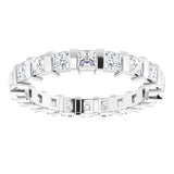 14K White 1 1/2 CTW Natural Diamond Eternity Band Size 5