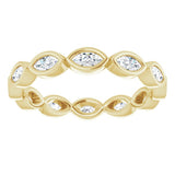 14K Yellow 1/2 CTW Natural Diamond Eternity Band Size 5