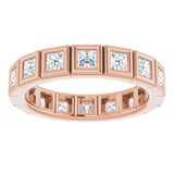 14K Rose 1 1/8 CTW Natural Diamond Eternity Band Size 5