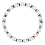 Platinum 3/8 CTW Natural Diamond Eternity Band Size 5