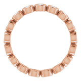 14K Rose 1/2 CTW Natural Diamond Eternity Band Size 5