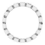 14K White 9/10 CTW Natural Diamond Eternity Band Size 6