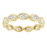 14K Yellow 3/4 CTW Natural Diamond Eternity Band Size 6