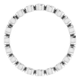 14K White 3/8 CTW Natural Diamond Eternity Band Size 6