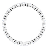 14K White 3/4 CTW Natural Diamond Eternity Band Size 6