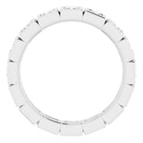 14K White 1 1/8 CTW Natural Diamond Eternity Band Size 6