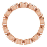 14K Rose 1 1/3 CTW Natural Diamond Eternity Band Size 6