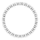14K White 1/2 CTW Natural Diamond Eternity Band Size 6