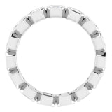 Platinum 1 3/8 CTW Natural Diamond Eternity Band Size 6