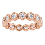 14K Rose 9/10 CTW Natural Diamond Eternity Band Size 6