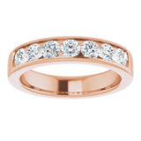 14K Rose 1 1/2 CTW Natural Diamond Band