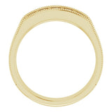 14K Yellow 1/2 CTW Natural Diamond Milgrain Band