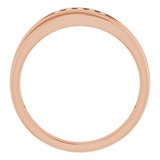 14K Rose 1/10 CTW Natural Diamond Band