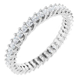 14K White 7/8 CTW Natural Diamond Eternity Band