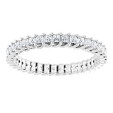 14K White 7/8 CTW Natural Diamond Eternity Band