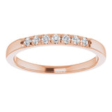 14K Rose 1/6 CTW Natural Diamond Anniversary Band