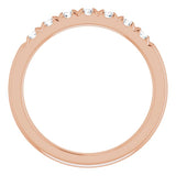 14K Rose 3/8 CTW Natural Diamond Anniversary Band
