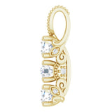 14K Yellow 5/8 CTW Natural Diamond Pendant