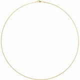 14K Yellow 1 mm Wheat 20" Chain