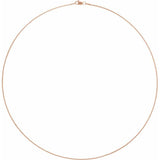 14K Rose 1 mm Wheat 16" Chain