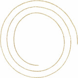 14K Yellow .75 mm Rope Chain by the Inch