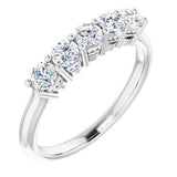 14K White 5/8 CTW Natural Diamond Anniversary Band