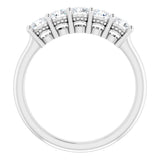 14K White 5/8 CTW Natural Diamond Anniversary Band