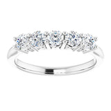 14K White 5/8 CTW Natural Diamond Anniversary Band